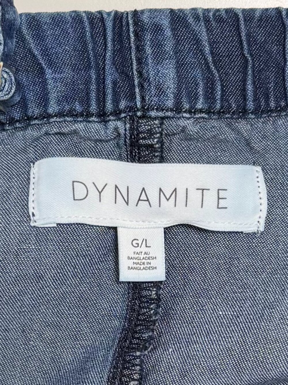 Dynamite Blue Denim Jumpsuit with Straps and Buttons - Picture 3 of 11